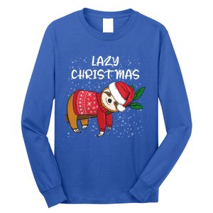 Merry Christmas Santa Sloth Merry Slothmas Lazy Christmas Gift Long Sleeve Shirt