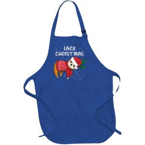 Merry Christmas Santa Sloth Merry Slothmas Lazy Christmas Gift Full-Length Apron With Pockets