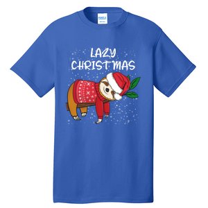 Merry Christmas Santa Sloth Merry Slothmas Lazy Christmas Gift Tall T-Shirt