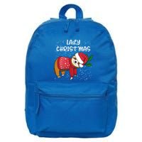 Merry Christmas Santa Sloth Merry Slothmas Lazy Christmas Gift 16 in Basic Backpack