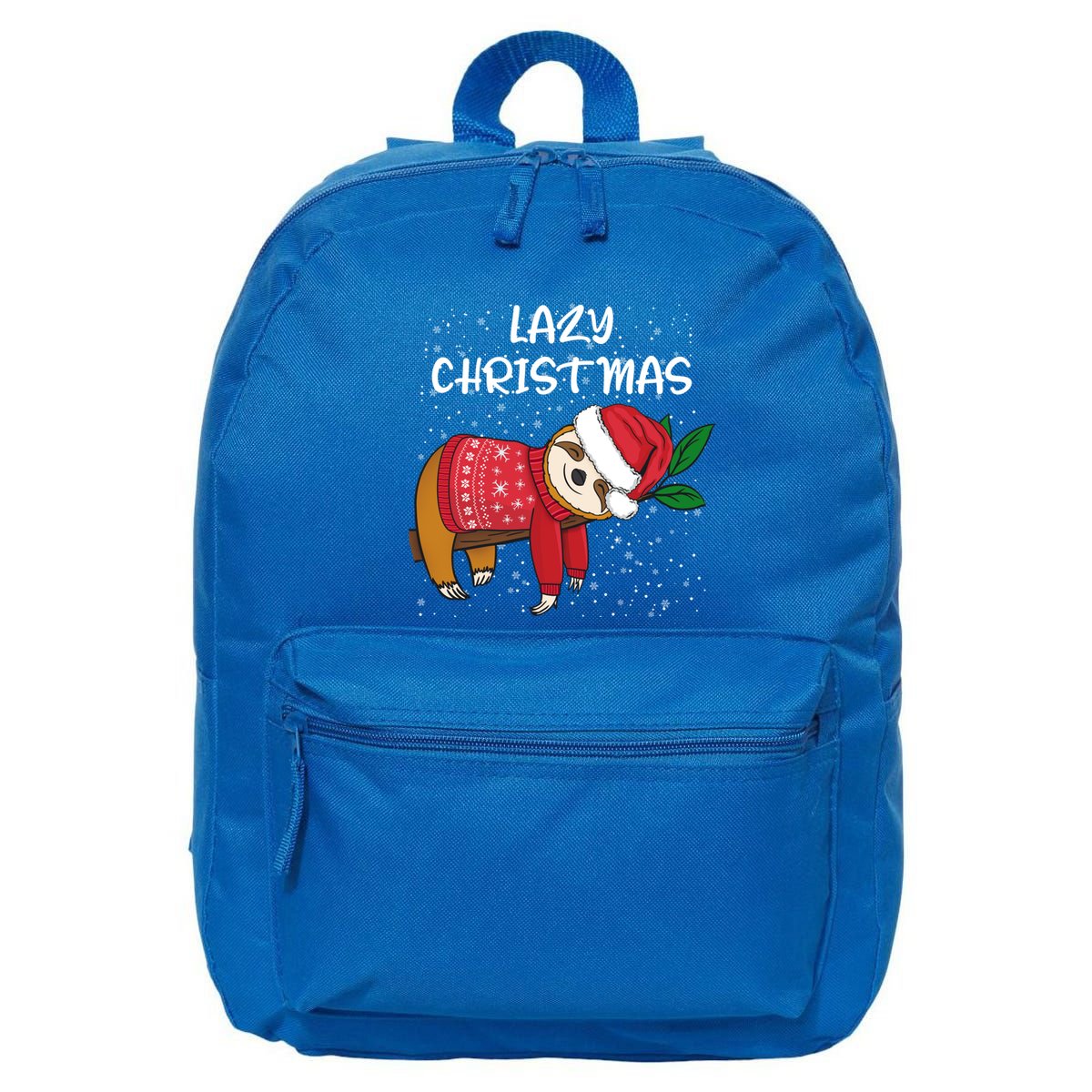 Merry Christmas Santa Sloth Merry Slothmas Lazy Christmas Gift 16 in Basic Backpack