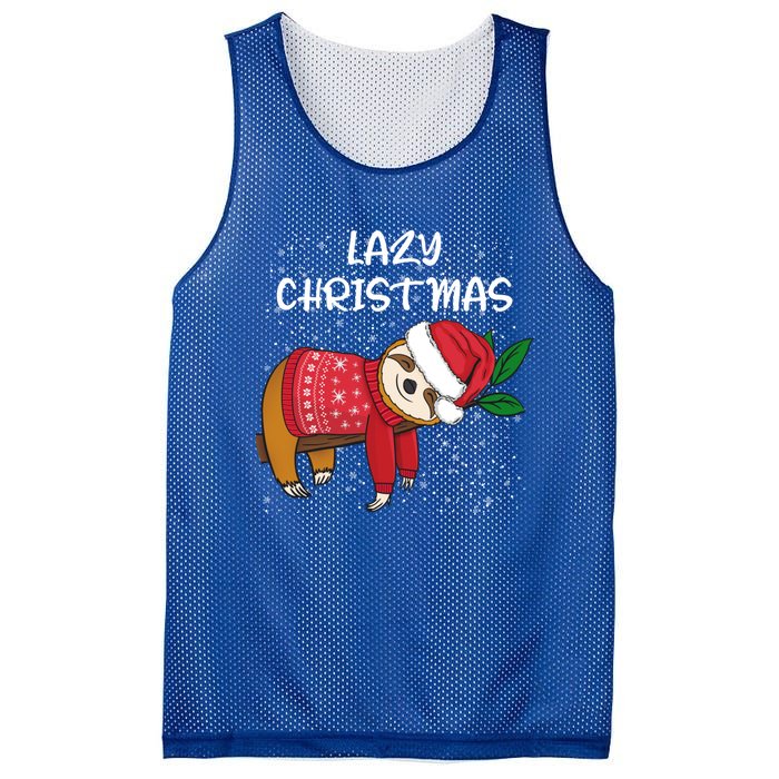 Merry Christmas Santa Sloth Merry Slothmas Lazy Christmas Gift Mesh Reversible Basketball Jersey Tank