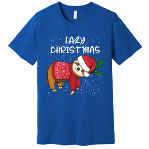 Merry Christmas Santa Sloth Merry Slothmas Lazy Christmas Gift Premium T-Shirt