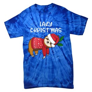 Merry Christmas Santa Sloth Merry Slothmas Lazy Christmas Gift Tie-Dye T-Shirt