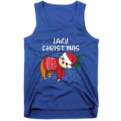 Merry Christmas Santa Sloth Merry Slothmas Lazy Christmas Gift Tank Top