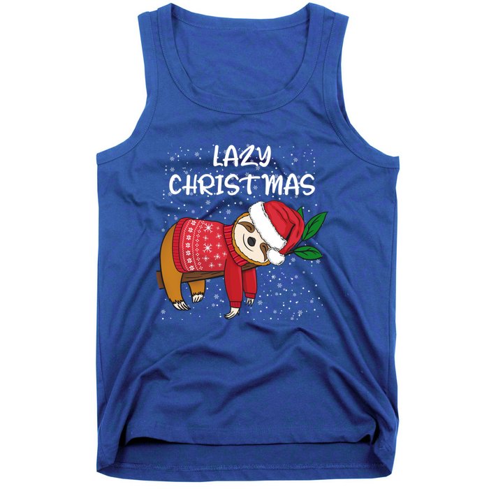 Merry Christmas Santa Sloth Merry Slothmas Lazy Christmas Gift Tank Top