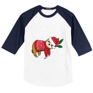 Merry Christmas Santa Sloth Merry Slothmas Lazy Christmas Gift Baseball Sleeve Shirt