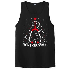 Merry Christmas Stethoscope Nursing Nurse Christmas Tree Gift PosiCharge Competitor Tank