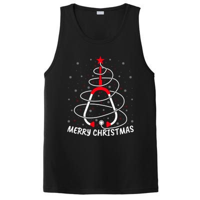 Merry Christmas Stethoscope Nursing Nurse Christmas Tree Gift PosiCharge Competitor Tank