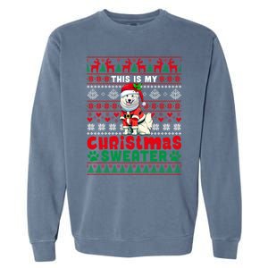 My Christmas Sweater Costume Santa Samoyed Lover Owner Meaningful Gift Garment-Dyed Sweatshirt