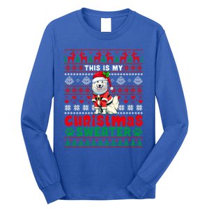 My Christmas Sweater Costume Santa Samoyed Lover Owner Meaningful Gift Long Sleeve Shirt