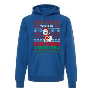 My Christmas Sweater Costume Santa Samoyed Lover Owner Meaningful Gift Premium Hoodie