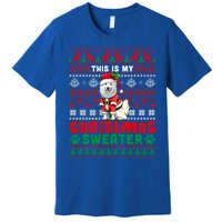 My Christmas Sweater Costume Santa Samoyed Lover Owner Meaningful Gift Premium T-Shirt