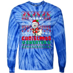 My Christmas Sweater Costume Santa Samoyed Lover Owner Meaningful Gift Tie-Dye Long Sleeve Shirt