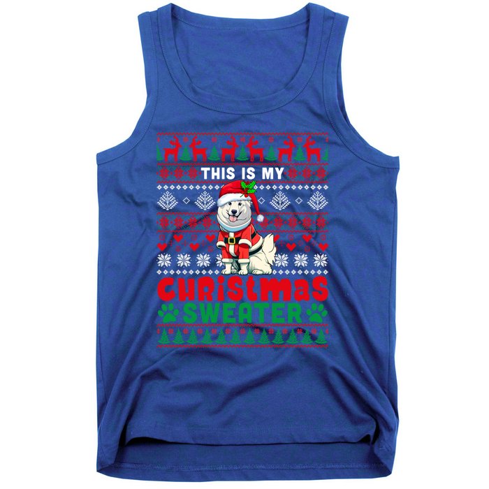 My Christmas Sweater Costume Santa Samoyed Lover Owner Meaningful Gift Tank Top