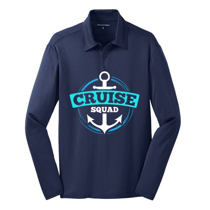 Matching Cruise Squads For Cruise Trip Vacation Silk Touch Performance Long Sleeve Polo