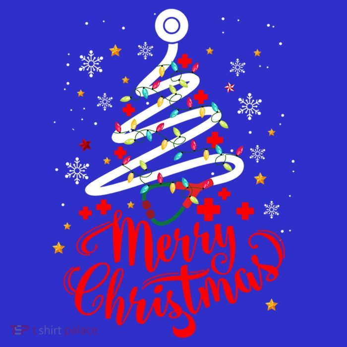 Merry Christmas Stethoscope Tree Cute Medical Rn Nurse Xmas Gift Tall T-Shirt