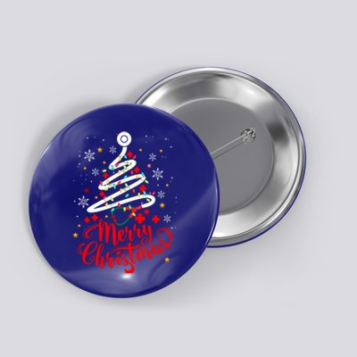 Merry Christmas Stethoscope Tree Cute Medical Rn Nurse Xmas Gift Button