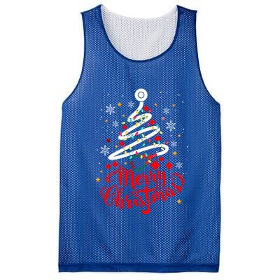 Merry Christmas Stethoscope Tree Cute Medical Rn Nurse Xmas Gift Mesh Reversible Basketball Jersey Tank