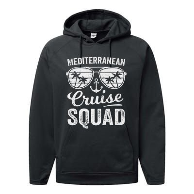 Mediterranean Cruise Squad 2024 Vacation Matching Family Performance Fleece Hoodie