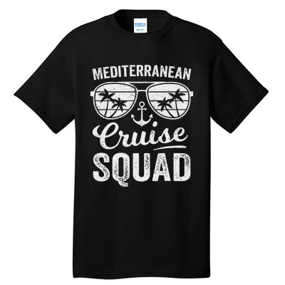 Mediterranean Cruise Squad 2024 Vacation Matching Family Tall T-Shirt