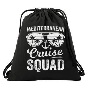 Mediterranean Cruise Squad 2024 Vacation Matching Family Drawstring Bag