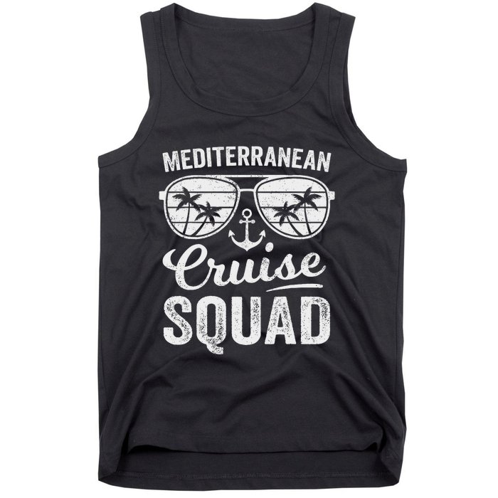 Mediterranean Cruise Squad 2024 Vacation Matching Family Tank Top