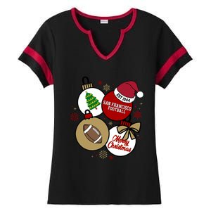 Merry Christmas San Francisco Football Est 1944 Ladies Halftime Notch Neck Tee