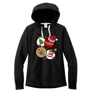 Merry Christmas San Francisco Football Est 1944 Women's Fleece Hoodie