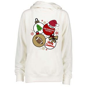 Merry Christmas San Francisco Football Est 1944 Womens Funnel Neck Pullover Hood