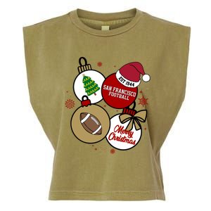 Merry Christmas San Francisco Football Est 1944 Garment-Dyed Women's Muscle Tee