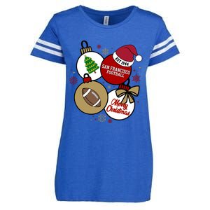 Merry Christmas San Francisco Football Est 1944 Enza Ladies Jersey Football T-Shirt