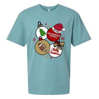 Merry Christmas San Francisco Football Est 1944 Sueded Cloud Jersey T-Shirt