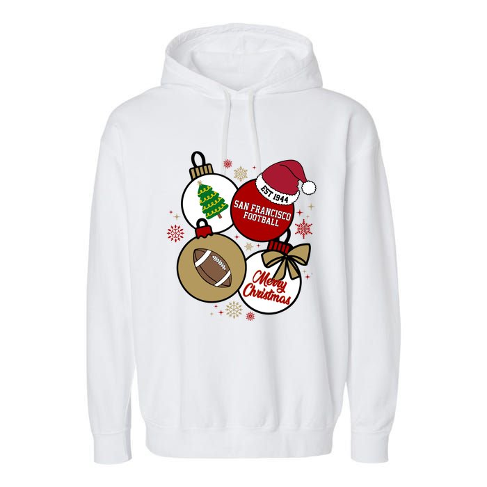 Merry Christmas San Francisco Football Est 1944 Garment-Dyed Fleece Hoodie