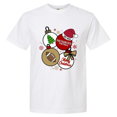 Merry Christmas San Francisco Football Est 1944 Garment-Dyed Heavyweight T-Shirt