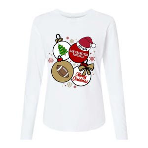 Merry Christmas San Francisco Football Est 1944 Womens Cotton Relaxed Long Sleeve T-Shirt