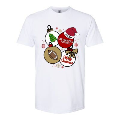 Merry Christmas San Francisco Football Est 1944 Softstyle CVC T-Shirt