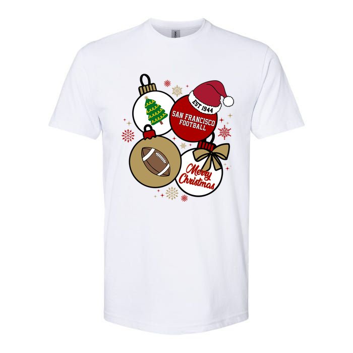 Merry Christmas San Francisco Football Est 1944 Softstyle CVC T-Shirt