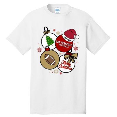 Merry Christmas San Francisco Football Est 1944 Tall T-Shirt