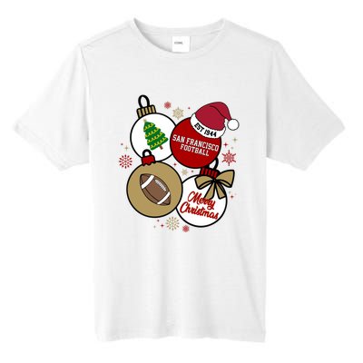 Merry Christmas San Francisco Football Est 1944 Tall Fusion ChromaSoft Performance T-Shirt