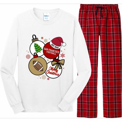 Merry Christmas San Francisco Football Est 1944 Long Sleeve Pajama Set