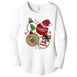 Merry Christmas San Francisco Football Est 1944 Women's Perfect Tri Tunic Long Sleeve Shirt