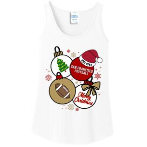 Merry Christmas San Francisco Football Est 1944 Ladies Essential Tank