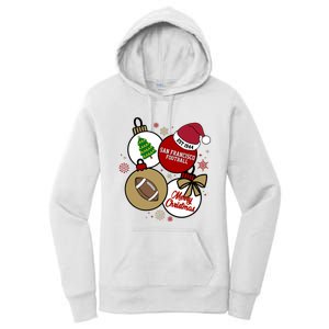 Merry Christmas San Francisco Football Est 1944 Women's Pullover Hoodie