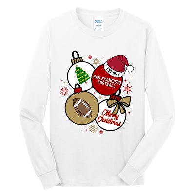 Merry Christmas San Francisco Football Est 1944 Tall Long Sleeve T-Shirt