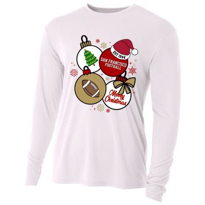 Merry Christmas San Francisco Football Est 1944 Cooling Performance Long Sleeve Crew