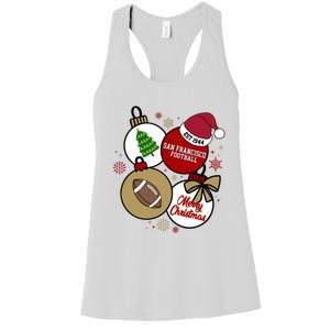 Merry Christmas San Francisco Football Est 1944 Women's Racerback Tank