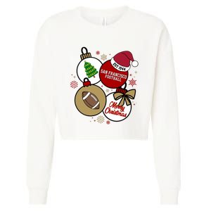 Merry Christmas San Francisco Football Est 1944 Cropped Pullover Crew