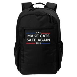 Make Cats Safe Again Funny 2024 Presidential Election Daily Commute Backpack