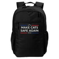 Make Cats Safe Again Funny 2024 Presidential Election Daily Commute Backpack